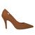 Scarpin Feminino Vizzano Salto Alto Fino Bico Fino Camel