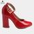 Scarpin Griffe Com Pulseira Salto Alto Feminina Vermelho