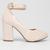 Scarpin Griffe Com Pulseira Salto Alto Feminina Off white