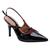 Scarpin Scarpan Aberto Atras Calcanhar Salto Fino Alto Vizzano Verniz 1184.1193 Preto