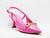 Scarpin Slingback Rosa com Fivela Dourada Rosa