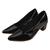 Scarpin Verniz Feminino Sapato Social Salto Grosso Bico Fino Confortavel Preto