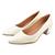 Scarpin Verniz Feminino Sapato Social Salto Grosso Bico Fino Confortavel Branco