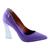 Scarpin Via Uno 669002 Sapato Salto Bico Fino Transparente Feminino Violeta