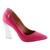 Scarpin Via Uno 669002 Sapato Salto Bico Fino Transparente Feminino Pink