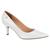 Scarpin Vizzano Feminino Salto Baixo Fino Macio Branco