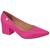 Scarpin Vizzano Feminino Salto Baixo Grosso Conforto Pink