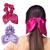 Scrunchie Xuxinha com Laço - Elástico de cabelo - Cetim. PINK