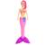 Sereia com Cauda Bicolor Iluminada de 33cm Boneca + Acessórios do Mar Rosa