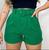 Short alfaiataria com cinto casual feminina elegante Azul bic