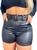 Short cirre com cinto plus size feminino Preto