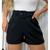 Short feminino alfaiataria com cinto casual gringa Lima