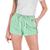 Short Feminino Moda Praia Tactel Liso Verde agua