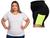 Short Feminino Plus Size Bermuda Fitness Academia Caminhada E Blusa Blusinha Lisa Basica Gola V Preto com branco