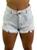 Short Jeans Feminino Desfiado Cintura Alta C37 Azul claro