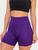 Short Legging Academia Fitness Cintura Alta 3D Roxo