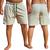 Short Masculino Tactel Elastano Treino Praia Piscina Comfortavel adulto Bege