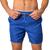 Short Praia Masculino Piscina Academia Esportes Treino Tactel Grosso Azul royal