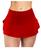 Short Saia Fitness Academia Sport Ginastica Tênis Musculação dia dia casual Vermelho