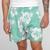 Short Taco Estampado Hibiscus Masculino Verde