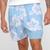 Short Taco Estampado Hibiscus Masculino Azul turquesa