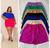 Shorts Bermuda Plus Size Duna Tecido Leve Confortável Moda Grande G3 Pink