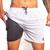 Shorts Esportivo - Bermuda Masculina 2 em 1 com Bolso Escondido Segunda Pele - Esportes Musculação Branco