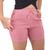 Shorts Feminino Cintura Alta Bengaline Rose