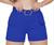 Shorts feminino em alfaiataria com cinto e bolso frontal Azul