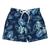 Shorts Infantil Estampado Folhas Mash Azul marinho