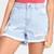 Shorts Jeans Sawary Boyfriend Feminino Azul