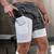 Shorts Masculino 2 em 1 Bermuda Academia Corrida com Segunda Pele Interna Bolsos Cinza camu