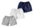 Shorts Masculino Curto Com Elástico E Bolsos - Kit Com 3 Ful Azul, Branco, Cinza