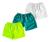 Shorts Masculino Curto Com Elástico E Bolsos - Kit Com 3 Ful Verde neon, Verde, Branco