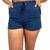 Shorts Moletom feminino bermuda Moletinho Curto Com Bolso Azul