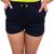 Shorts Moletom feminino bermuda Moletinho Curto Com Bolso Preto