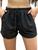 Shorts Moletom Feminino Curto Bolso Lançamento Preto