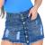 Shorts Saia Feminino Lavagem Estonado Azul claro