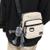 Shoulder Bag Transversal Lateral Bolsa Ombro Masculina Leve Estilosa Lançamento Oferta Impermeável Moderna Espaçosa Branco