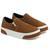 Slip On Feminino em Camurça Com Solado Antiderrapante Tênis Casual Conforto 503-GG Caramelo