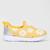 Slip On Infantil Kurz Estampado Menina Amarelo, Branco