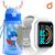 Smartwatch d20 masculino e feminino infantil + garrafinha de água 600ml para crianças  Azul