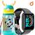 Smartwatch d20 masculino e feminino infantil + garrafinha de água 600ml para crianças  Preto