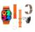 Smartwatch Kit Hw9 Max Amoled 49mm Tela Infinita C/Pelicula 3 Pulseiras Extra Serie 9 Original Laranja