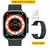 Smartwatch Ultra 9 U9 Serie 9 Ligaç. Rede Social+Saúde GPS + Puls. Metal+Película Preto