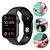 Smartwatch W99+ Série 9 Watch Tela Infinita Amoled Chat gpt Nfc  Para iPhone 8 X XS 11 12 13 14 15 Preto