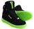 Sneakers Treino Caminhada Botinha Feminina Masculina Original Top Fitness Preto sola verde