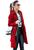 Sobretudo Feminino Casaco Trench Coat com cinto, forrado, jaqueta, jaquetão inverno Vermelho