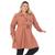 Sobretudo Parka  Casaco Feminino Plus Size Marrom