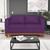 Sofá 3 Lugares Europa 180 cm Estilo Conforto e Elegância Suede - Doce Sonho Móveis Roxo